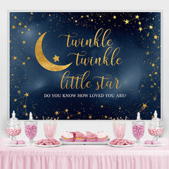 Toile de fond de douche de bébé Twinkle Twinkle Little Star Blue