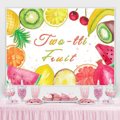 Twotti Fruit Cute Cartoon Fruit 2e anniversaire Toile de fond