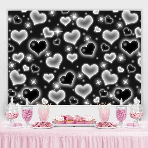 Toile de fond Vintage Bokeh Black Heart Birthday Photoshoot