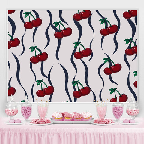 Toile de fond de cerise de modèle de tuile vintage pour la fête d'anniversaire