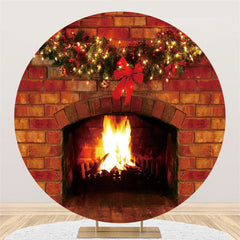 Guirlande de noël chaleureuse autour de la toile de fond de joyeuses fêtes