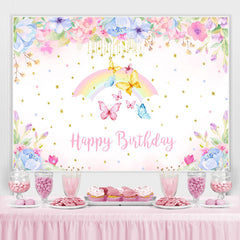 Toile de fond anniversaire princesse aquarelle flore bébé filles