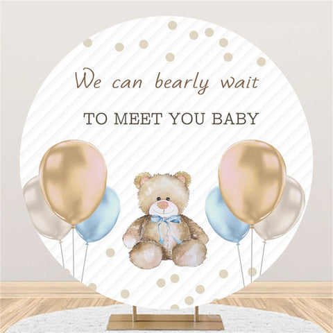 Nous pouvons attendre de vous rencontrer Baby Circle Backdrop