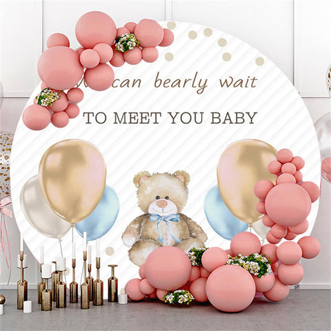 Nous pouvons attendre de vous rencontrer Baby Circle Backdrop