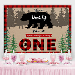 We Can Brarly Believe It Toile de fond du 1er anniversaire pour garçon
