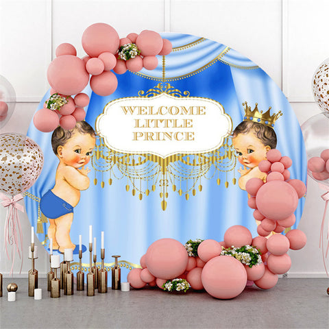 Bienvenue Petit Prince Bleu Rideau Baby Shower Toile de Fond