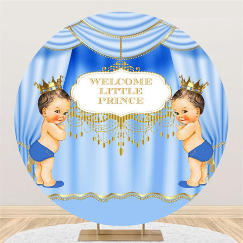 Bienvenue Petit Prince Bleu Rideau Baby Shower Toile de Fond