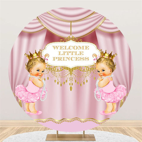 Bienvenue petite princesse rideau rose toile de fond de douche de bébé