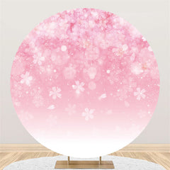 Bannière de fond d'anniversaire rose floral blanc bokeh glitter
