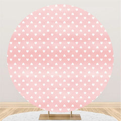 Fond de joyeux anniversaire rose rond d'amour blanc pour fille