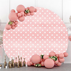 Fond de joyeux anniversaire rose rond d'amour blanc pour fille