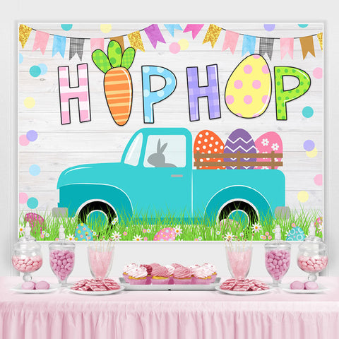 Drapeau de couleur de voiture en bois blanc Toile de fond de joyeux anniversaire