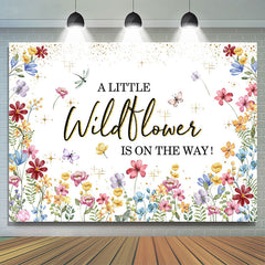 Fleur sauvage Sur Le Chemin Toile de aime de douche de bébé étincelante