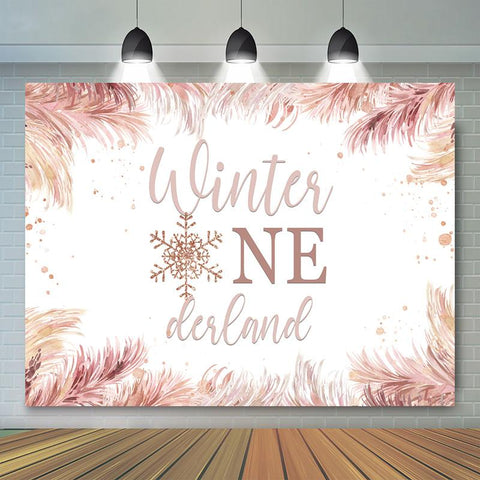 Winter One Derland Snowflake Joyeux anniversaire Toile de fond