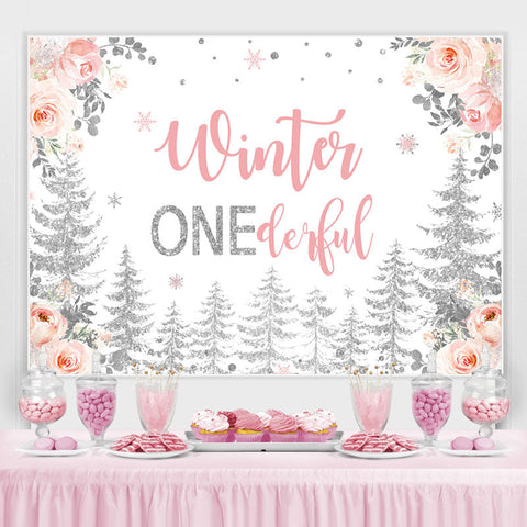 Hiver Onederful Roses Argent for¨ºt Anniversaire Toile de Fond