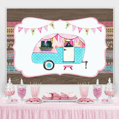 Toile de fond de voiture rose et bleu avec graffiti en bois pour enfants