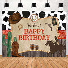 Fond de joyeux anniversaire en bois et cheval pour la fête