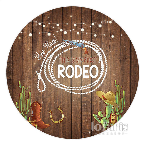 Yee Haw c'est mon premier décor en bois de cercle de rodéo