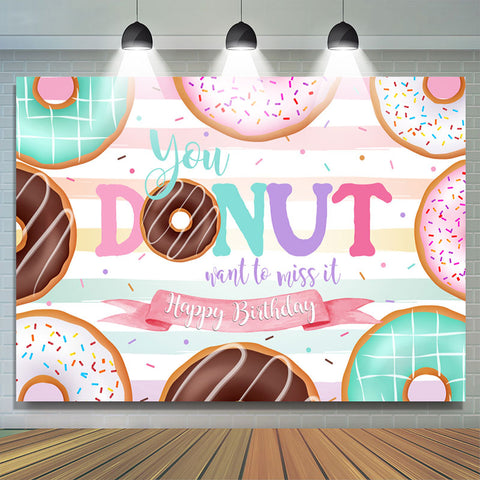 Vous voulez le manquer Sweet Happy Birthday Backdrop